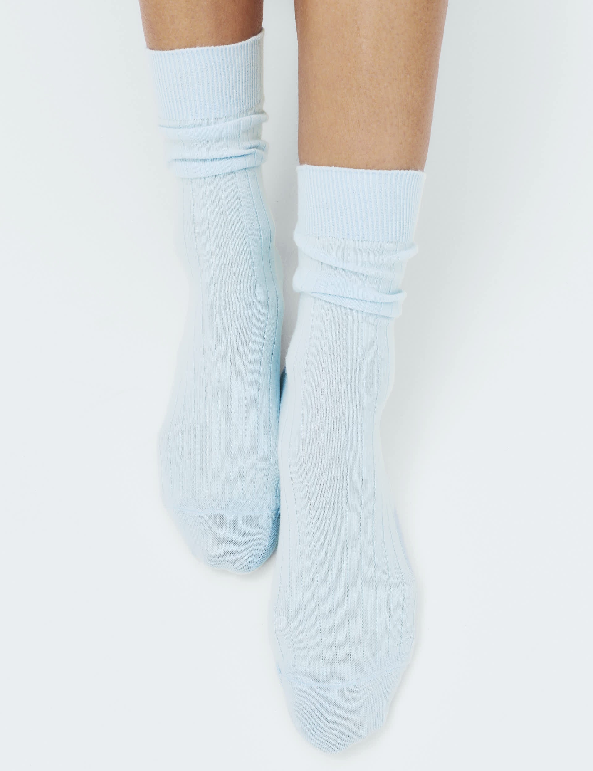 M&S cotton rich ribbed crew socks 2 pack (British brand)