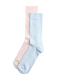 M&S cotton rich ribbed crew socks 2 pack (British brand)