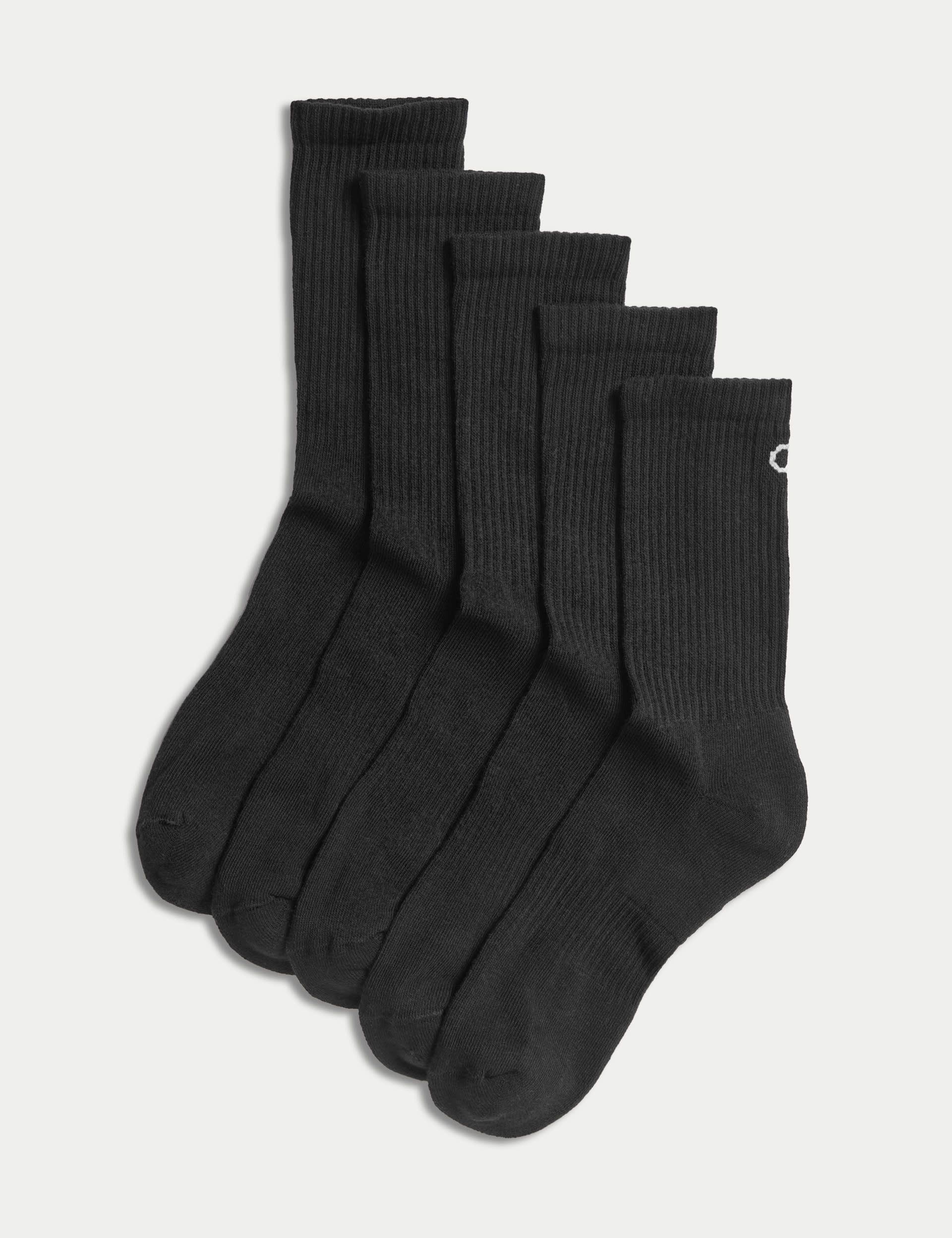 Goodmove cotton rich cushioned crew socks 5-pack, imported from the UK