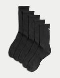 Goodmove cotton rich cushioned crew socks 5-pack, imported from the UK