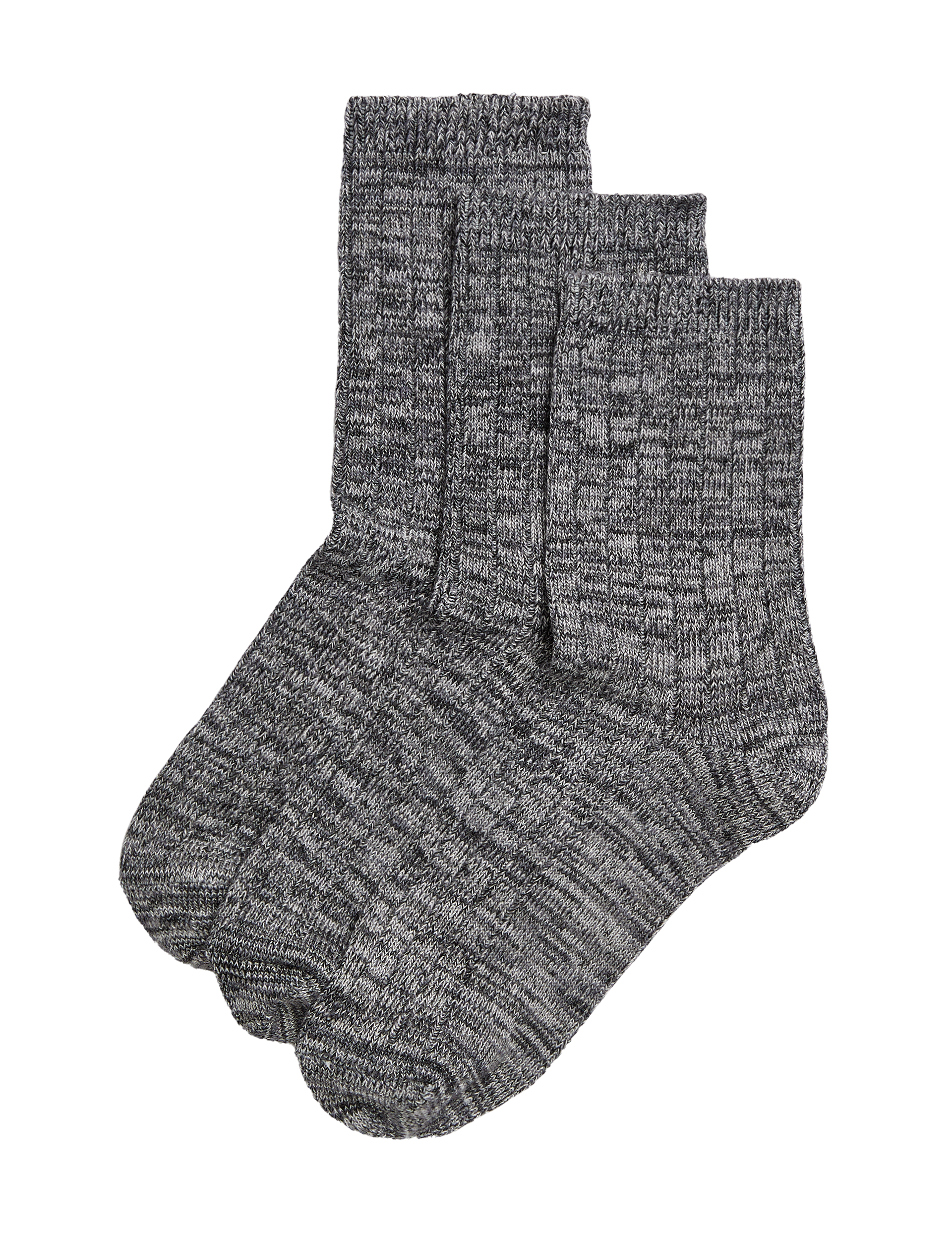 M&S 3pk Thermal Sumptuously Soft™ Ankle High Socks