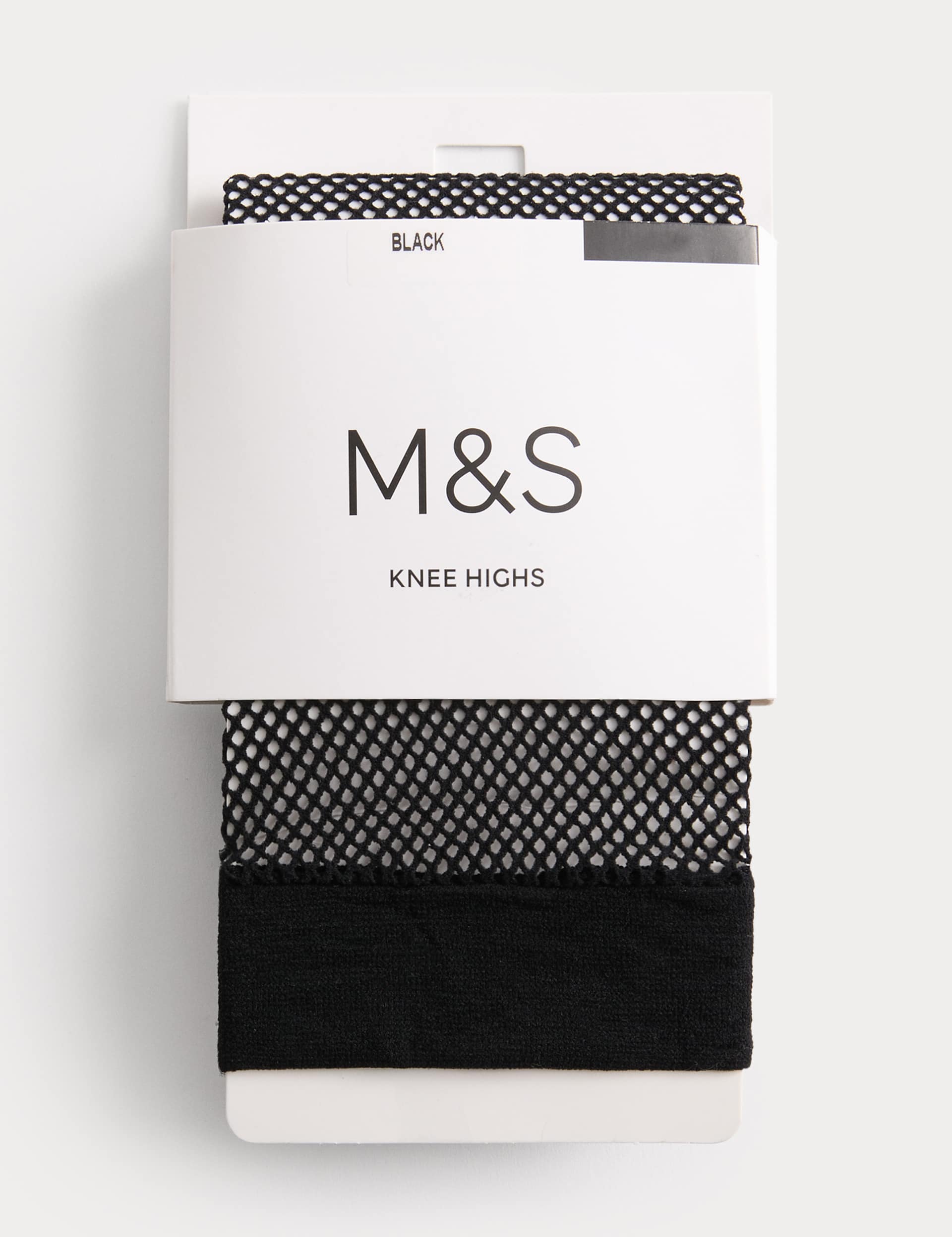 M&S Fishnet Knee Highs with added stretch, imported from the UK