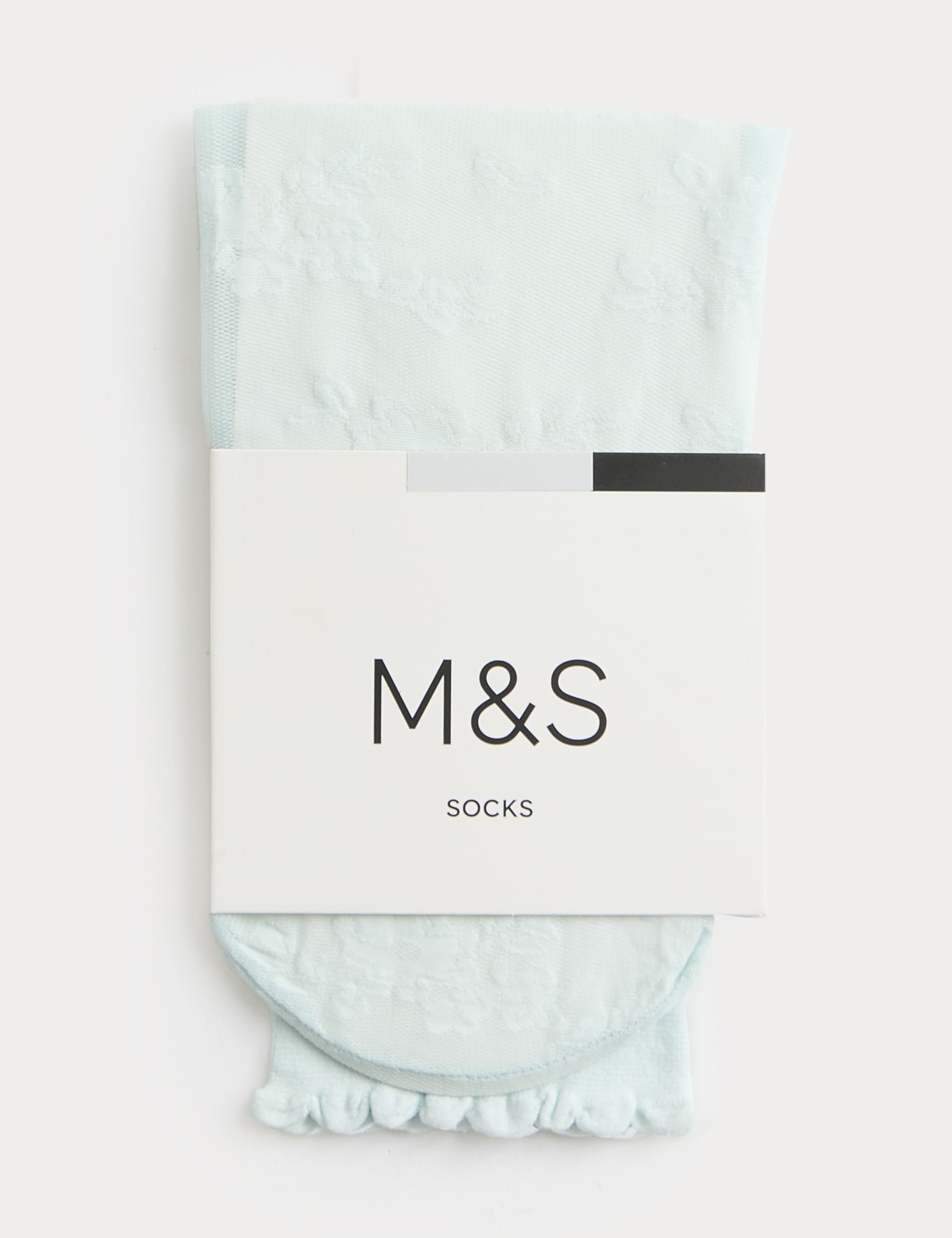 M&S Collection floral lace ankle socks - British product