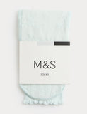 M&S Collection floral lace ankle socks - British product