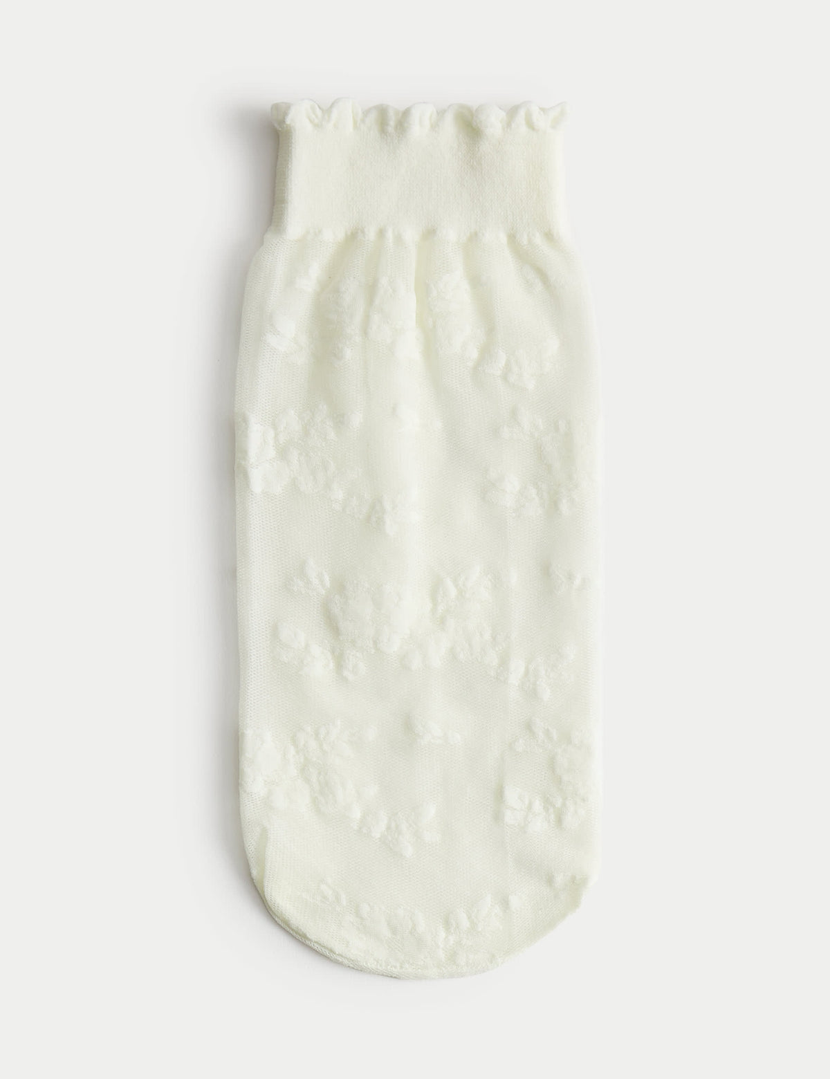 M&S Floral Lace Ankle High Socks
