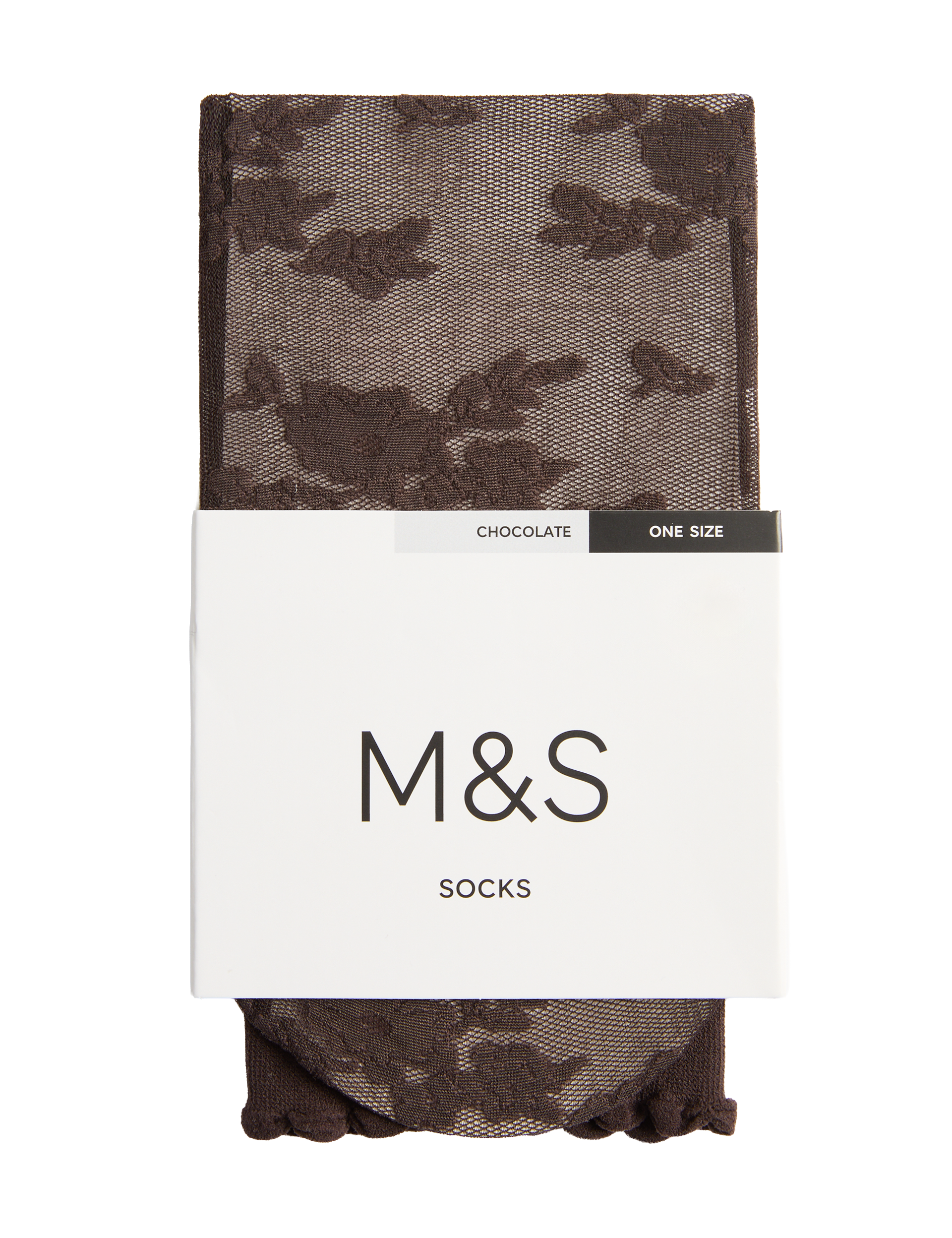 M&S Floral Lace Ankle High Socks