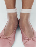 M&S sheer ruffle top crew socks - British product