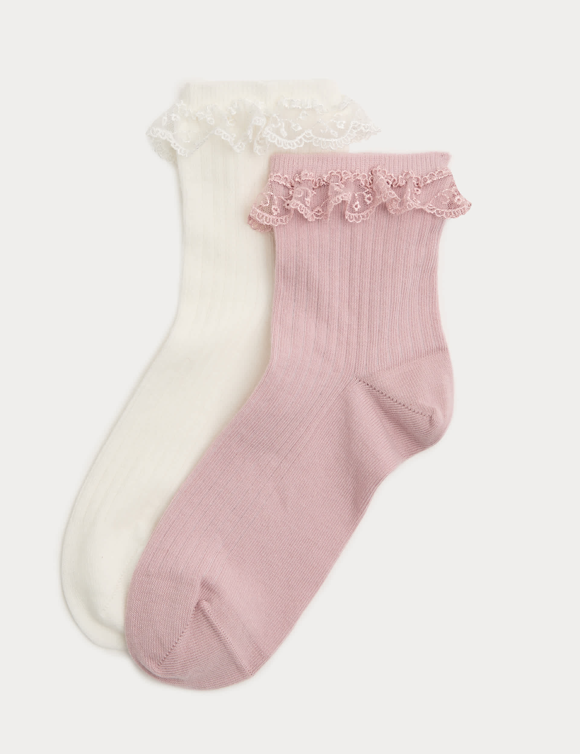 M&S cotton rich quarter socks pack of 2 - British product