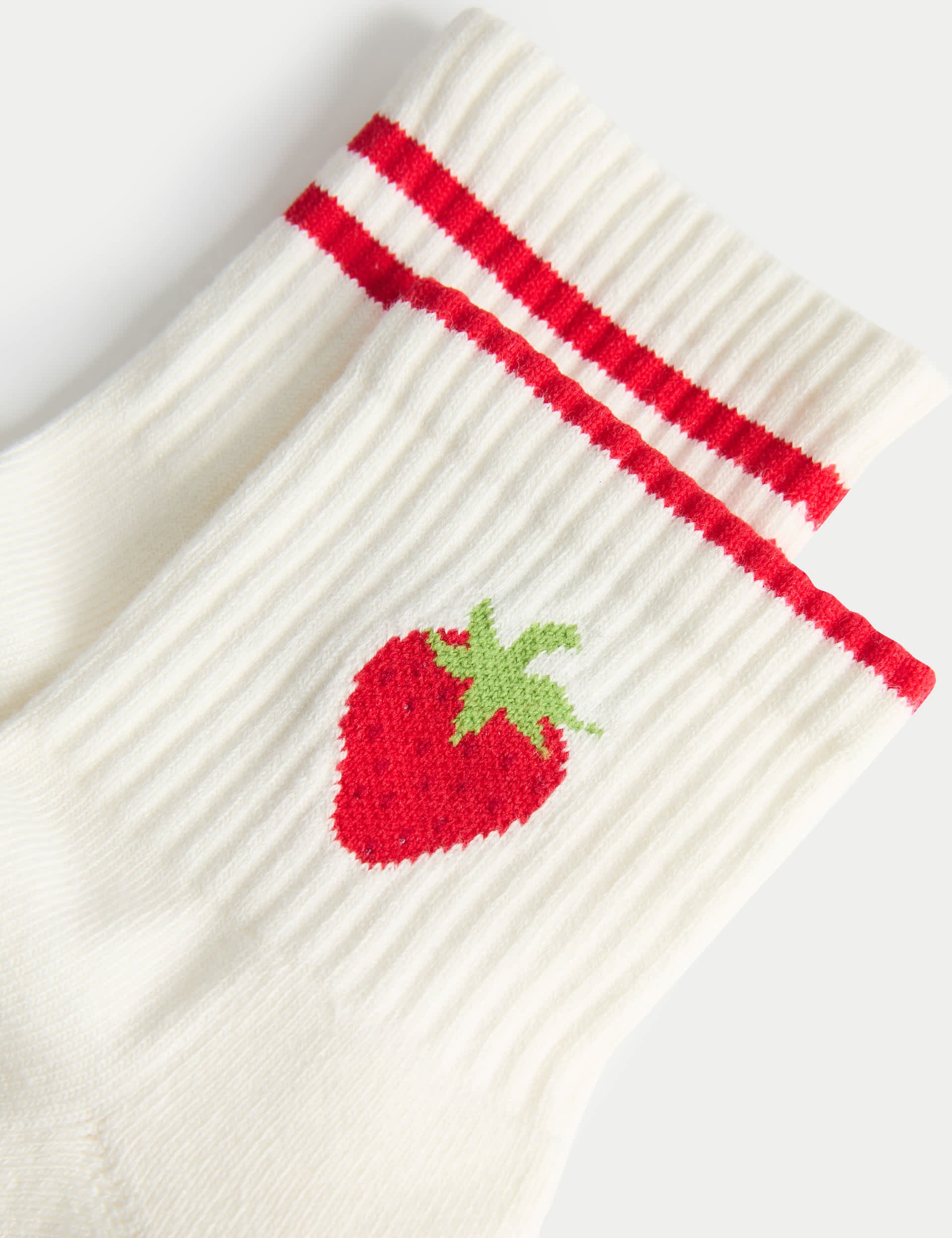 M&S cotton rich fruit quarter socks (British brand)