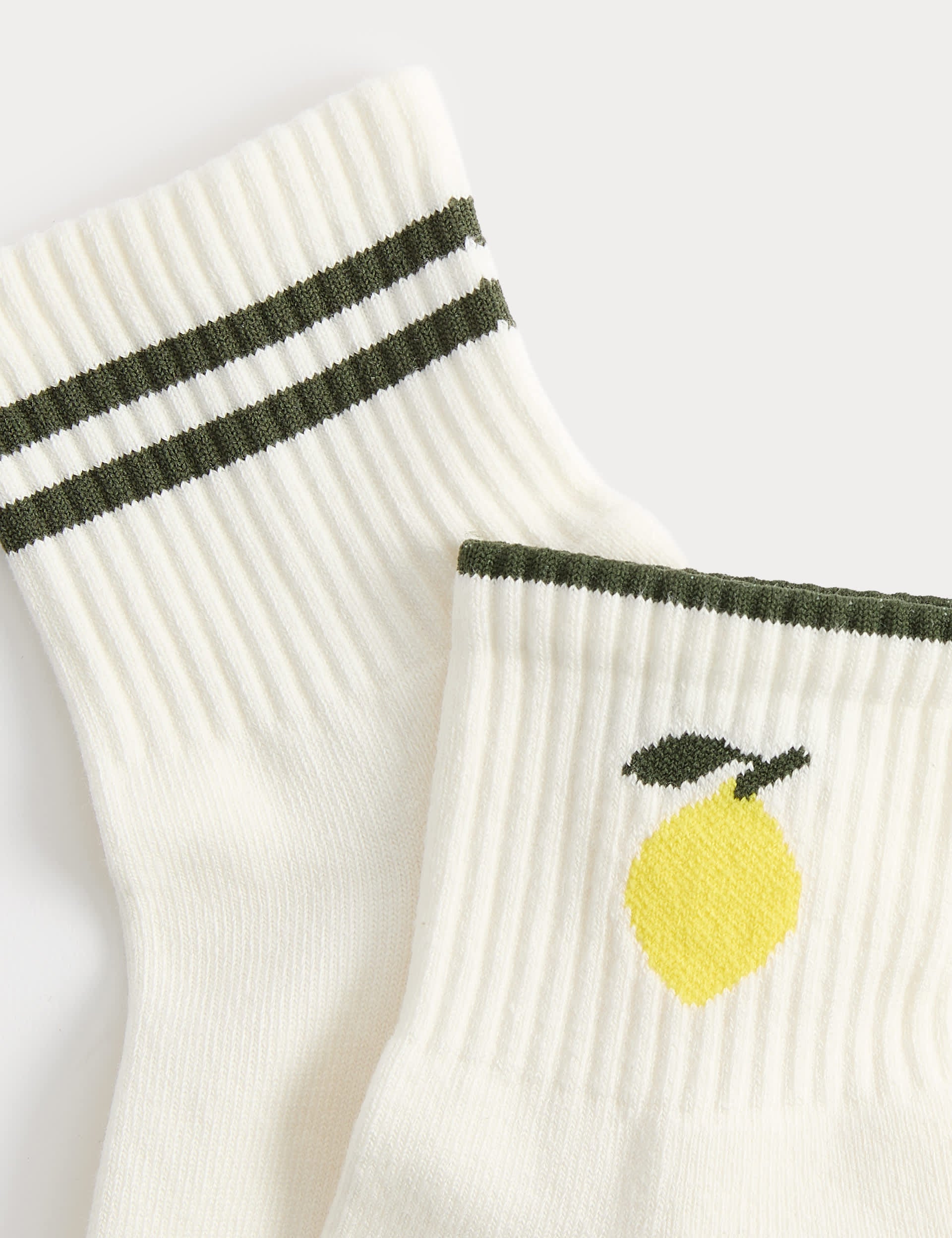 M&S cotton rich lemon ankle socks 2 pack, UK version