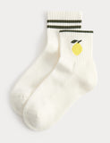 M&S cotton rich lemon ankle socks 2 pack, UK version