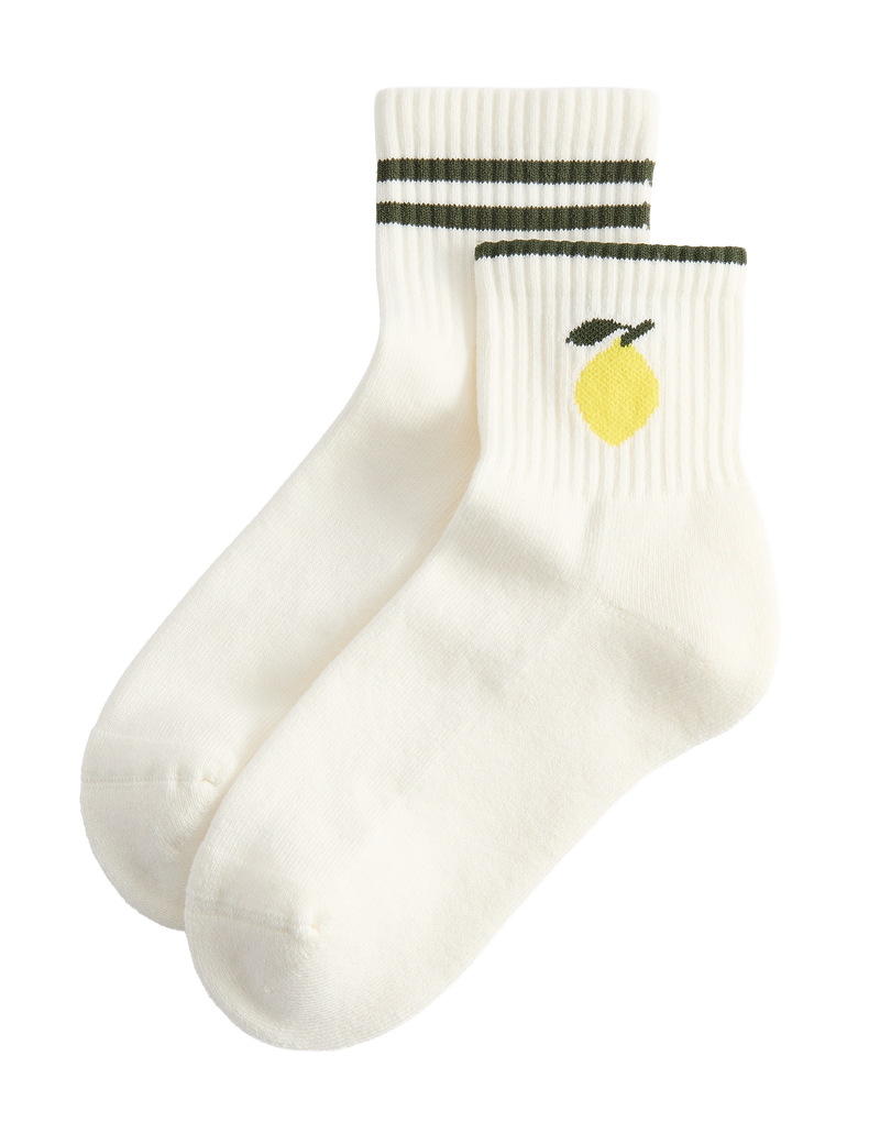 M&S cotton rich lemon ankle socks 2 pack, UK version
