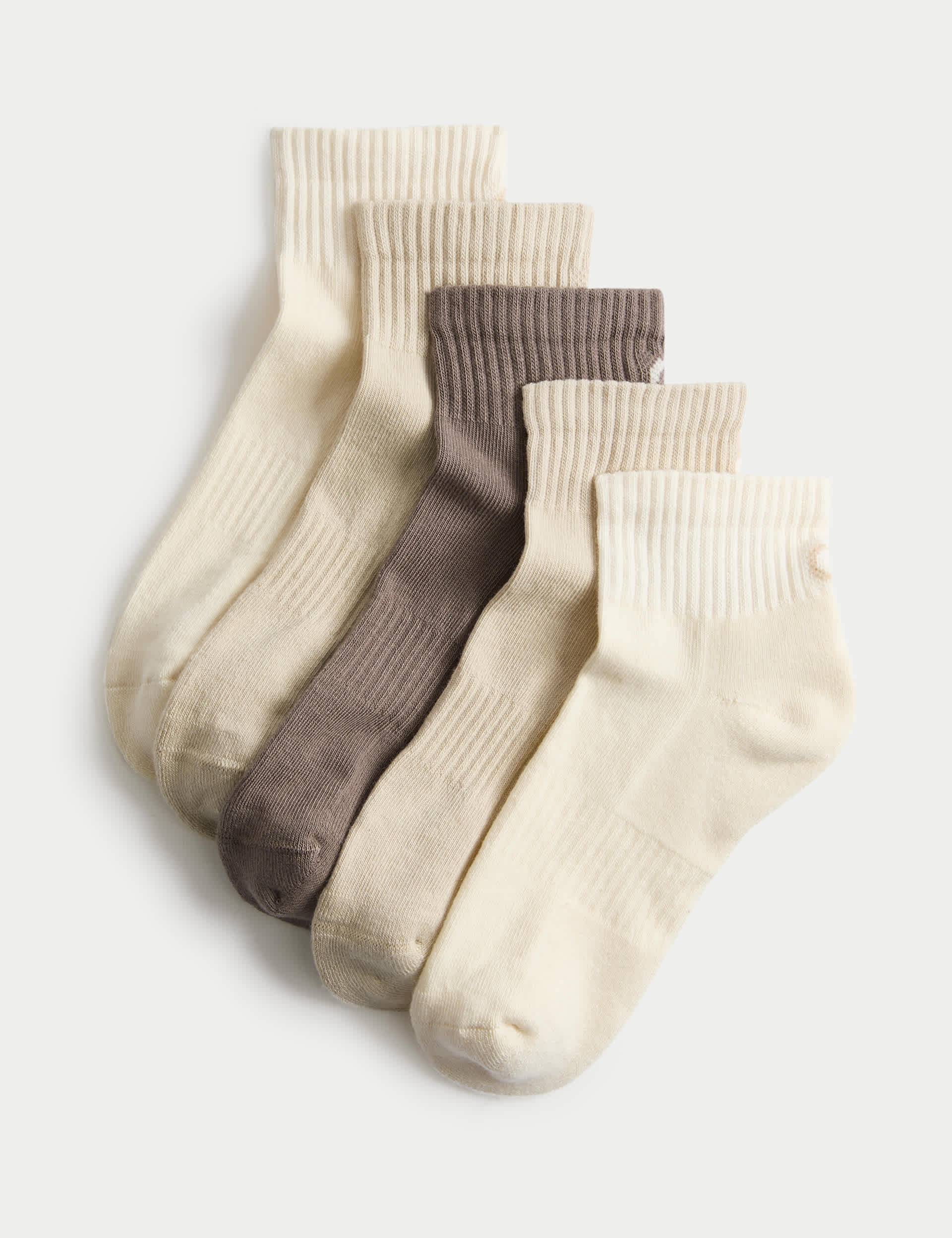 Goodmove Cotton Rich Cushioned Ankle Socks 5 Pack