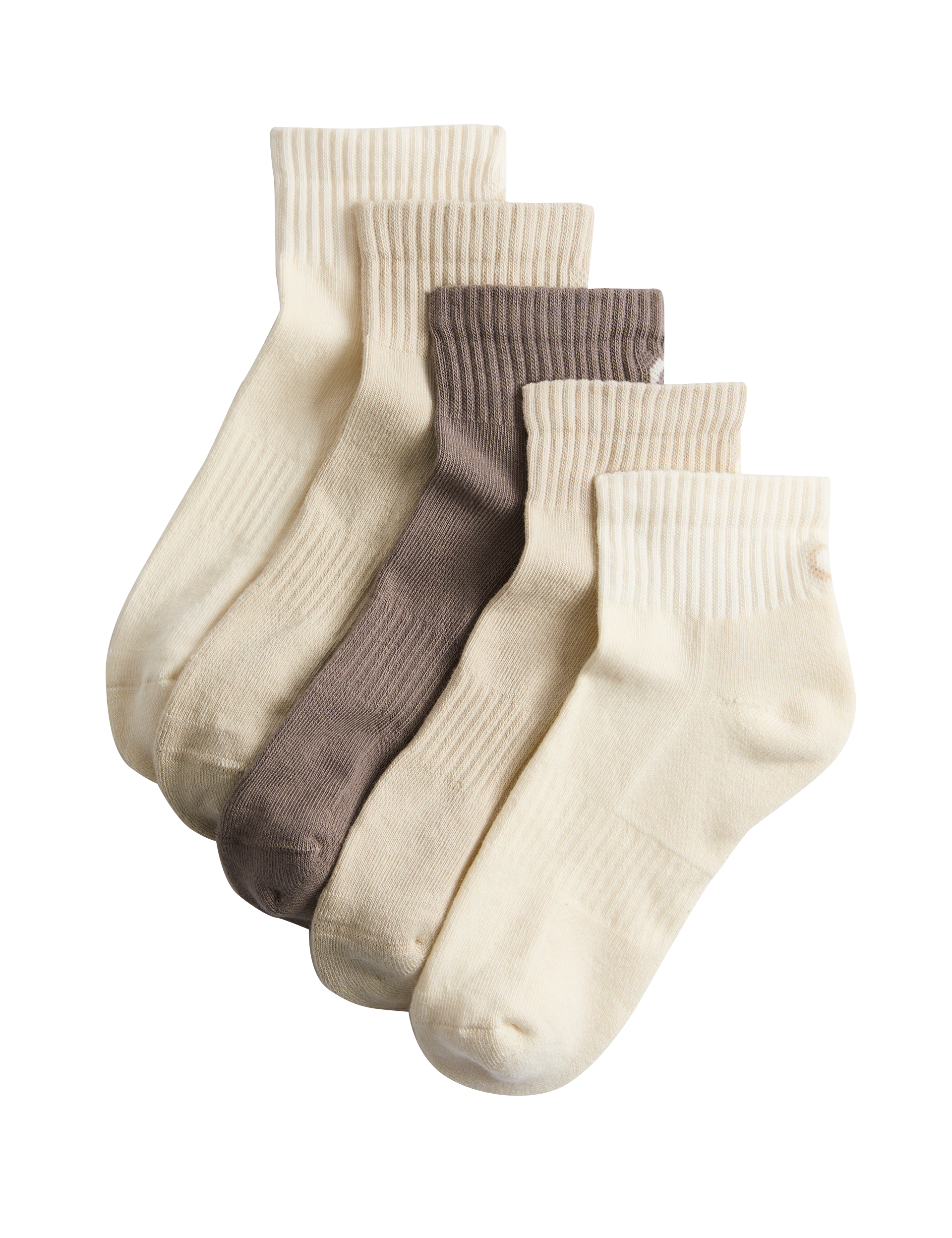 Goodmove 5pk Cotton Rich Cushioned Anklets