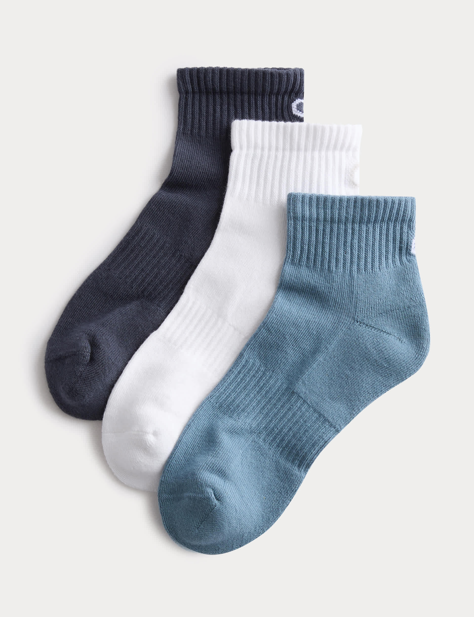 Goodmove cotton rich quarter socks 3-pack - British product