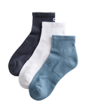 Goodmove 3 Pack Cotton Rich Quarter Socks