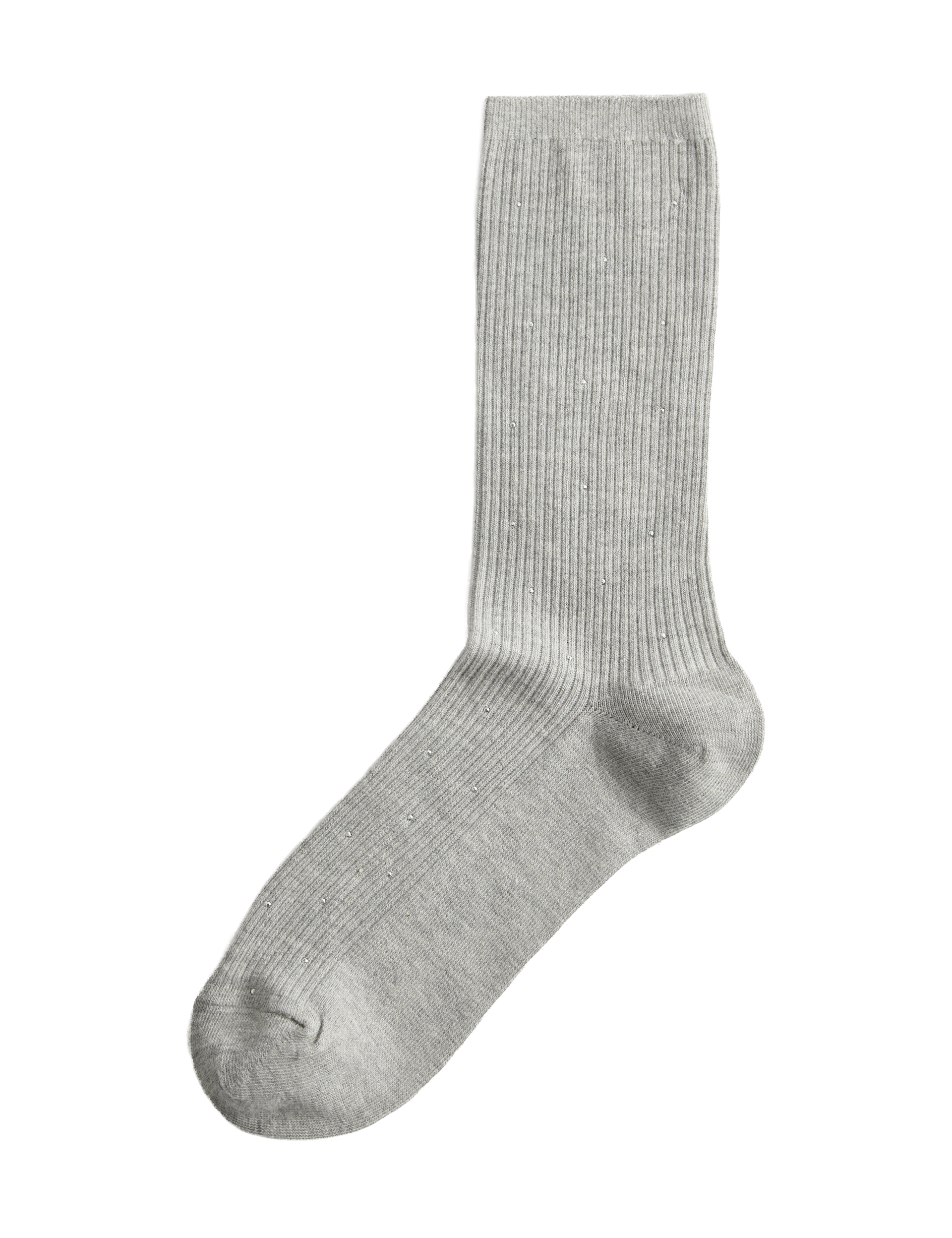 M&S cotton blend crew socks with diamantes (British brand)