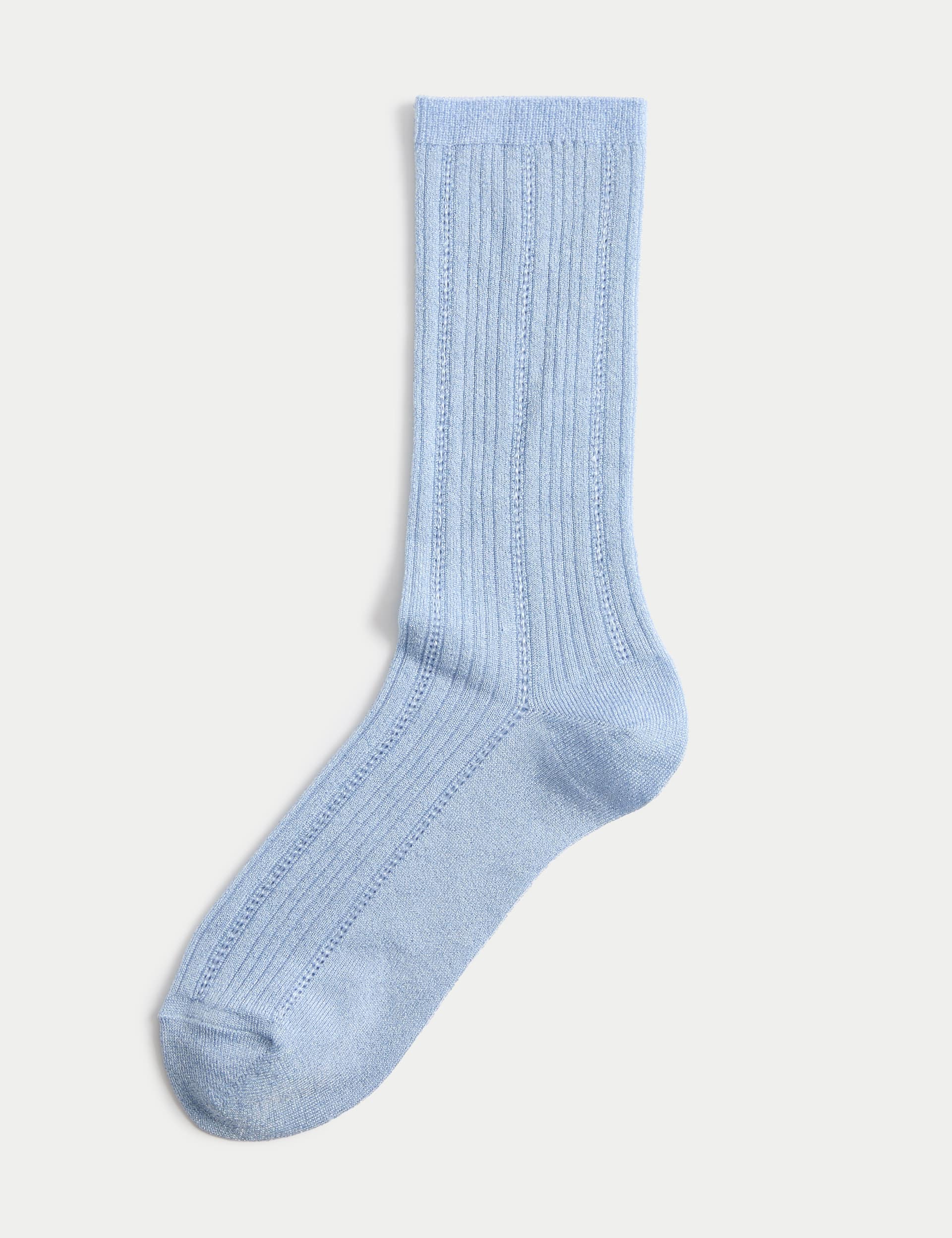 M&S Sparkle Crew Socks