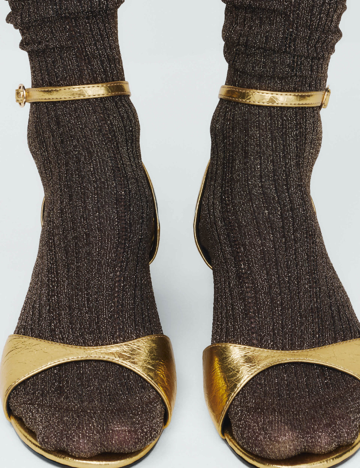 M&S Sparkle Crew Socks ankle-high metallic (British brand)