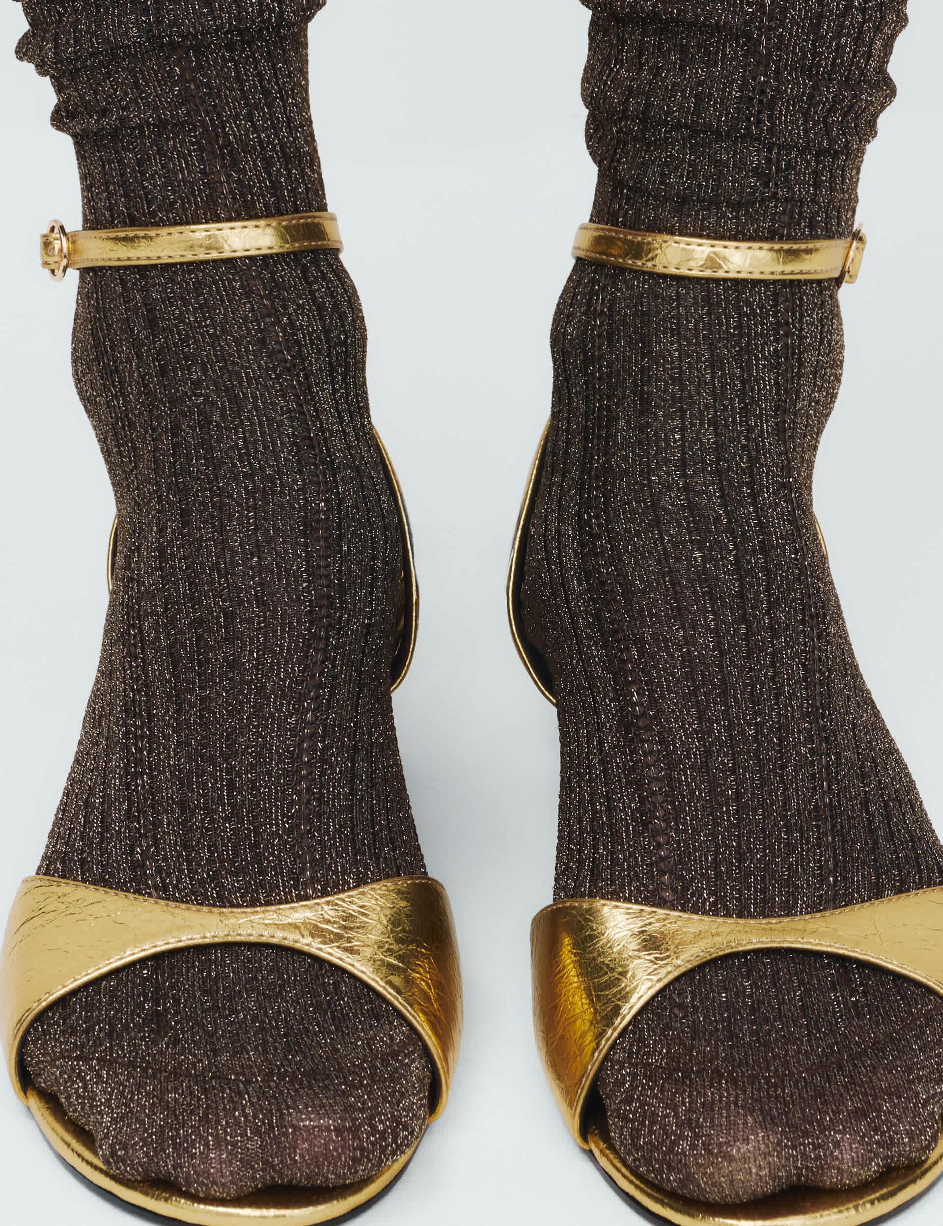 M&S Sparkle Crew Socks ankle-high metallic (British brand)