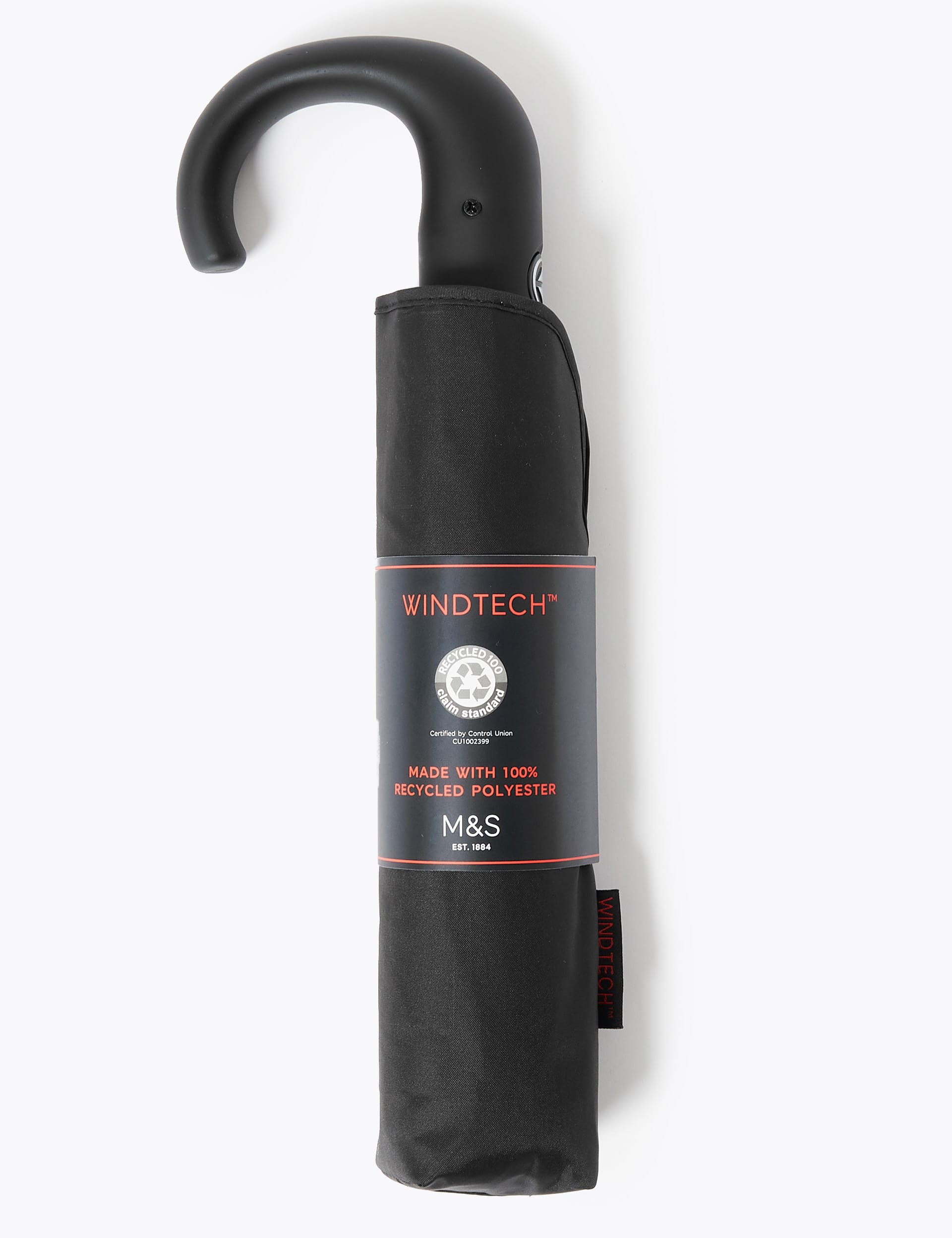 M&S crook handle umbrella with Windtech 100 cm canopy (British brand)