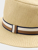 M&S striped band fedora hat (British brand)