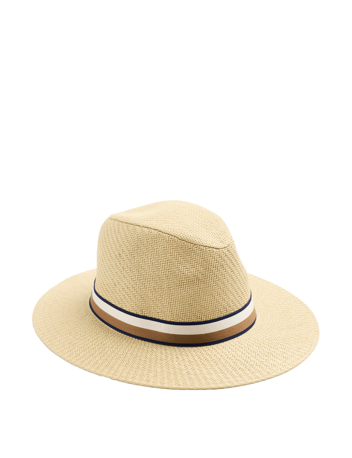 M&S striped band fedora hat (British brand)