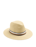 M&S striped band fedora hat (British brand)