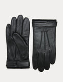 M&S leather cuffed gloves with lining and ribbed cuffs (British brand)