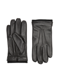 M&S leather cuffed gloves with lining and ribbed cuffs (British brand)