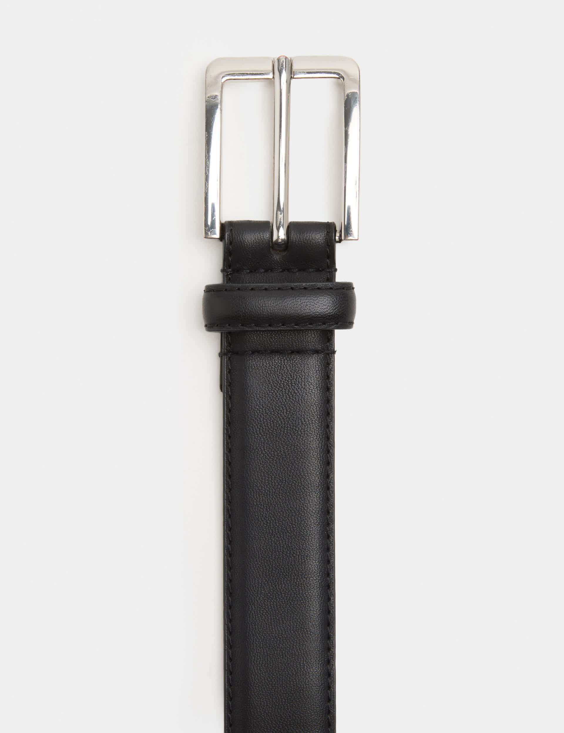M&S smart belt polyurethane stitch detailing metal buckle - British product
