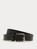 M&S leather textured belt with metal buckle, imported from the UK