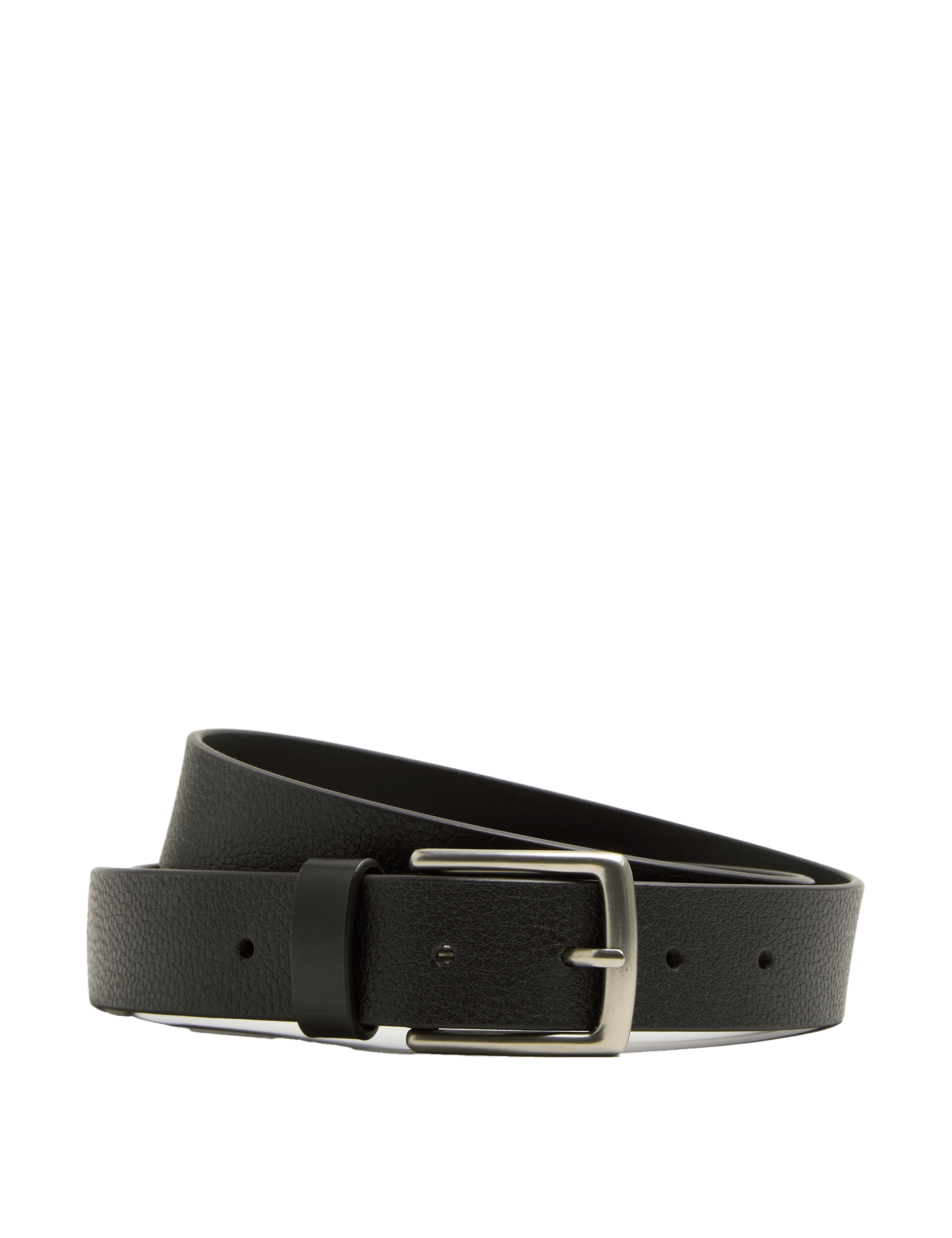 M&S leather textured belt with metal buckle, imported from the UK