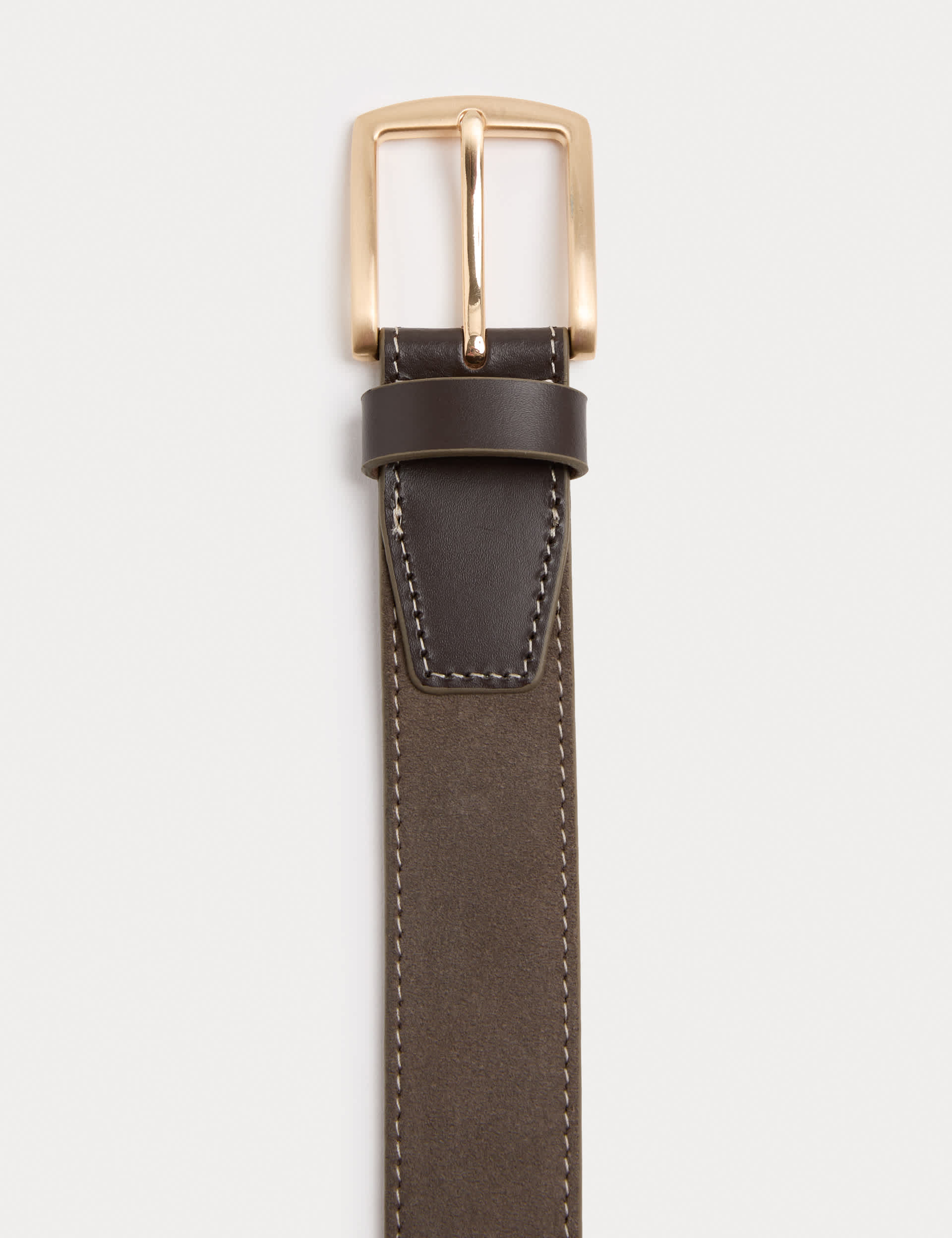 Autograph contrast suede belt pin buckle (British brand)