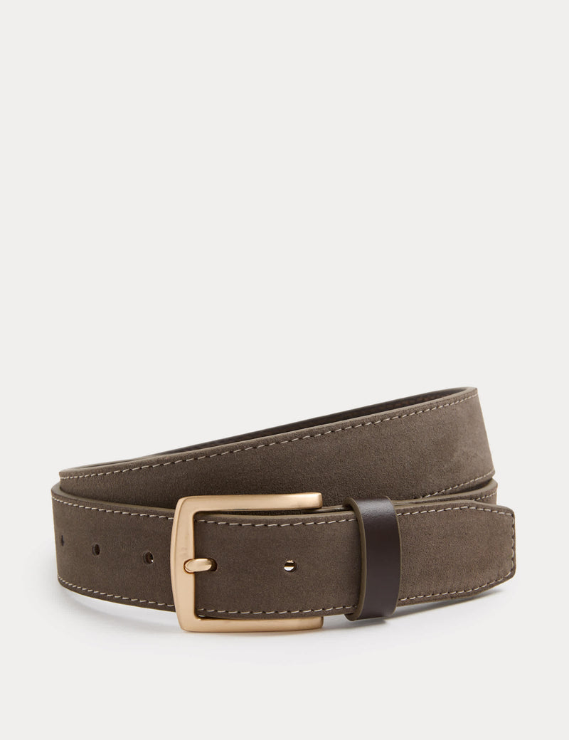 Autograph contrast suede belt pin buckle (British brand)