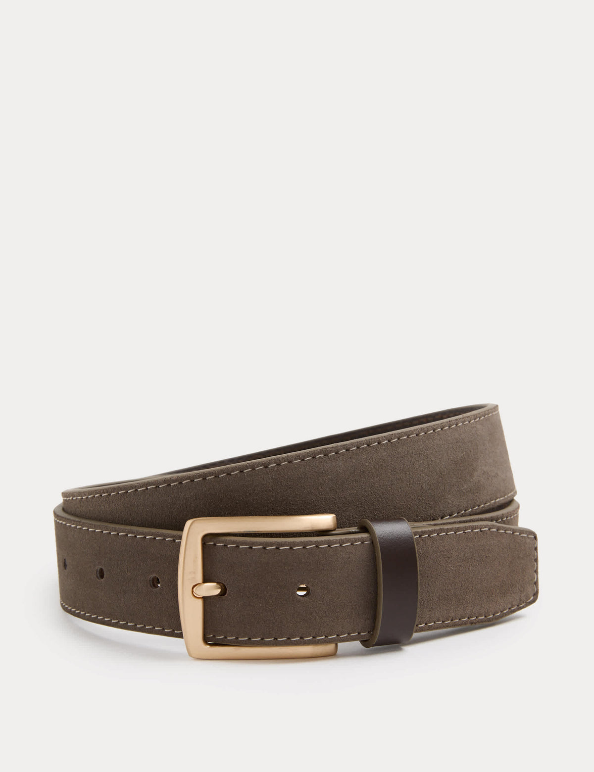 Autograph contrast suede belt pin buckle (British brand)