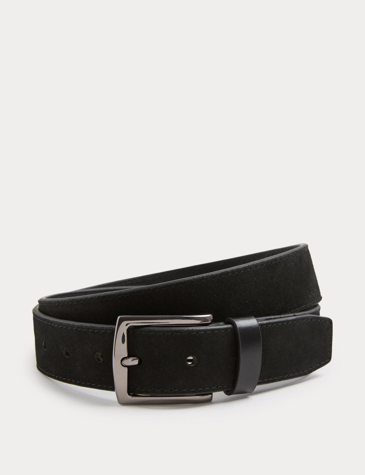 Autograph contrast suede belt pin buckle (British brand)