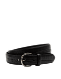 M&S croc texture leather belt with metal buckle (British brand)