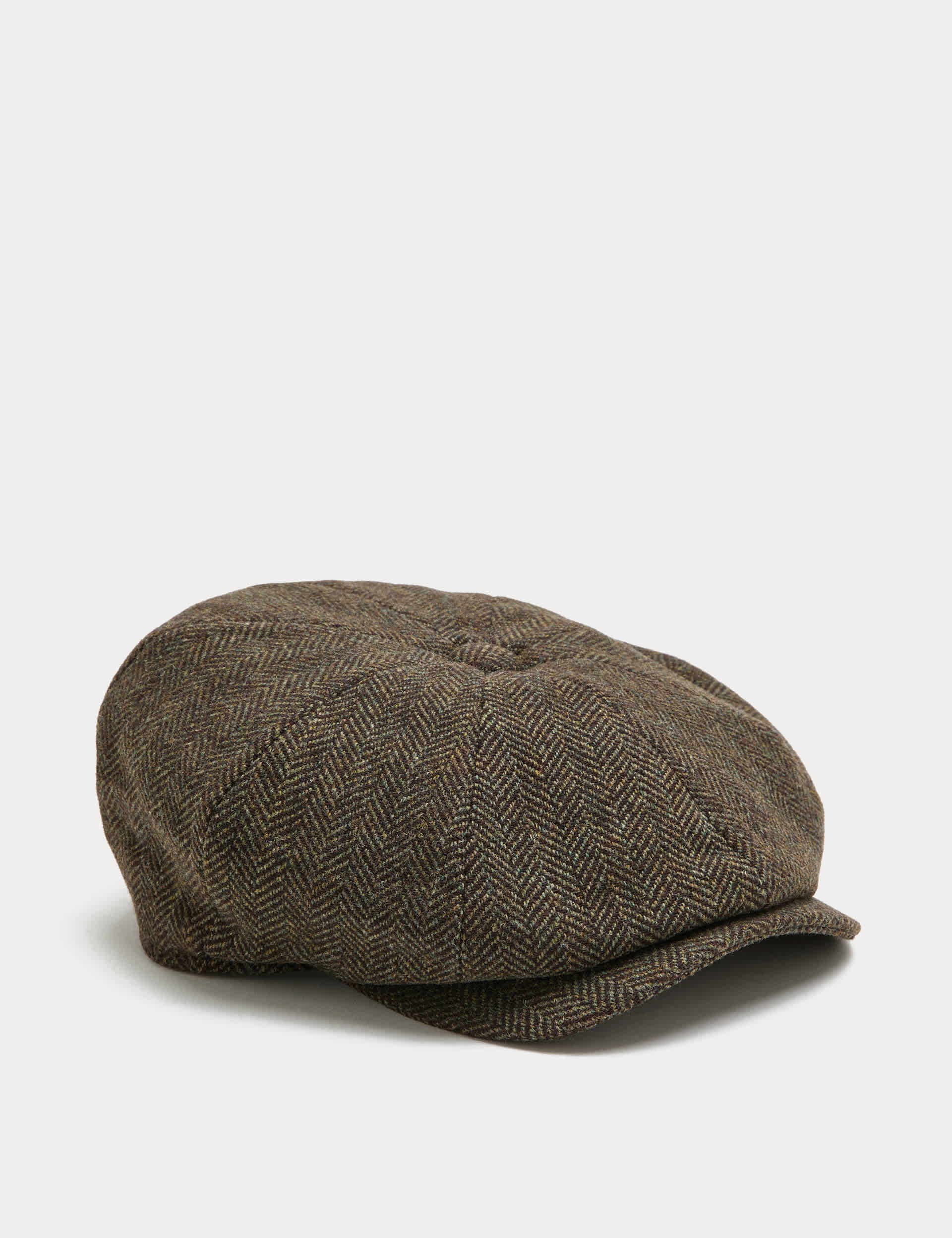 M&S herringbone baker boy hat wool-rich - British product