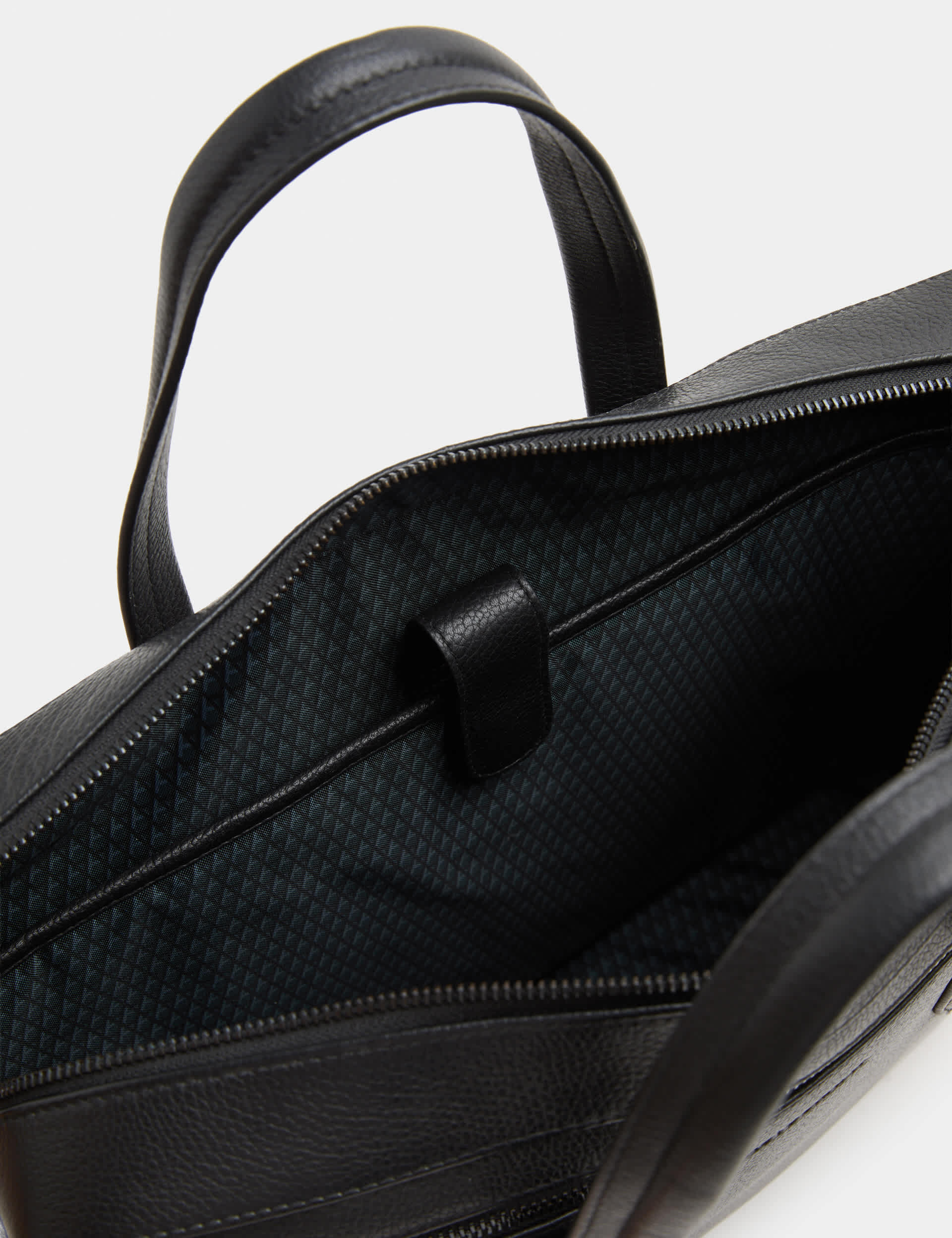 Autograph leather pebble grain laptop bag 38cm, imported from the UK