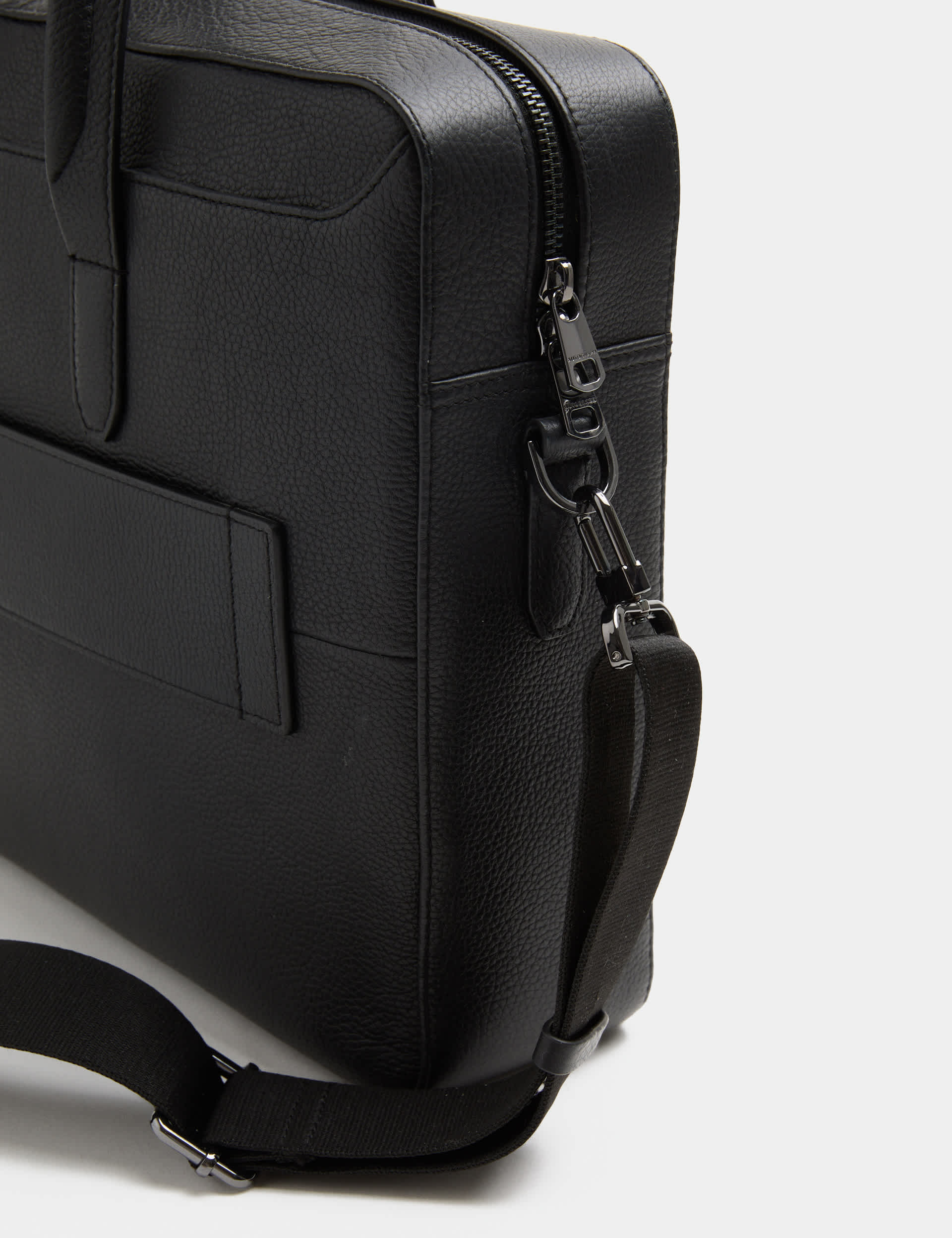 Autograph leather pebble grain laptop bag 38cm, imported from the UK