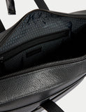 Autograph leather pebble grain laptop bag 38cm, imported from the UK
