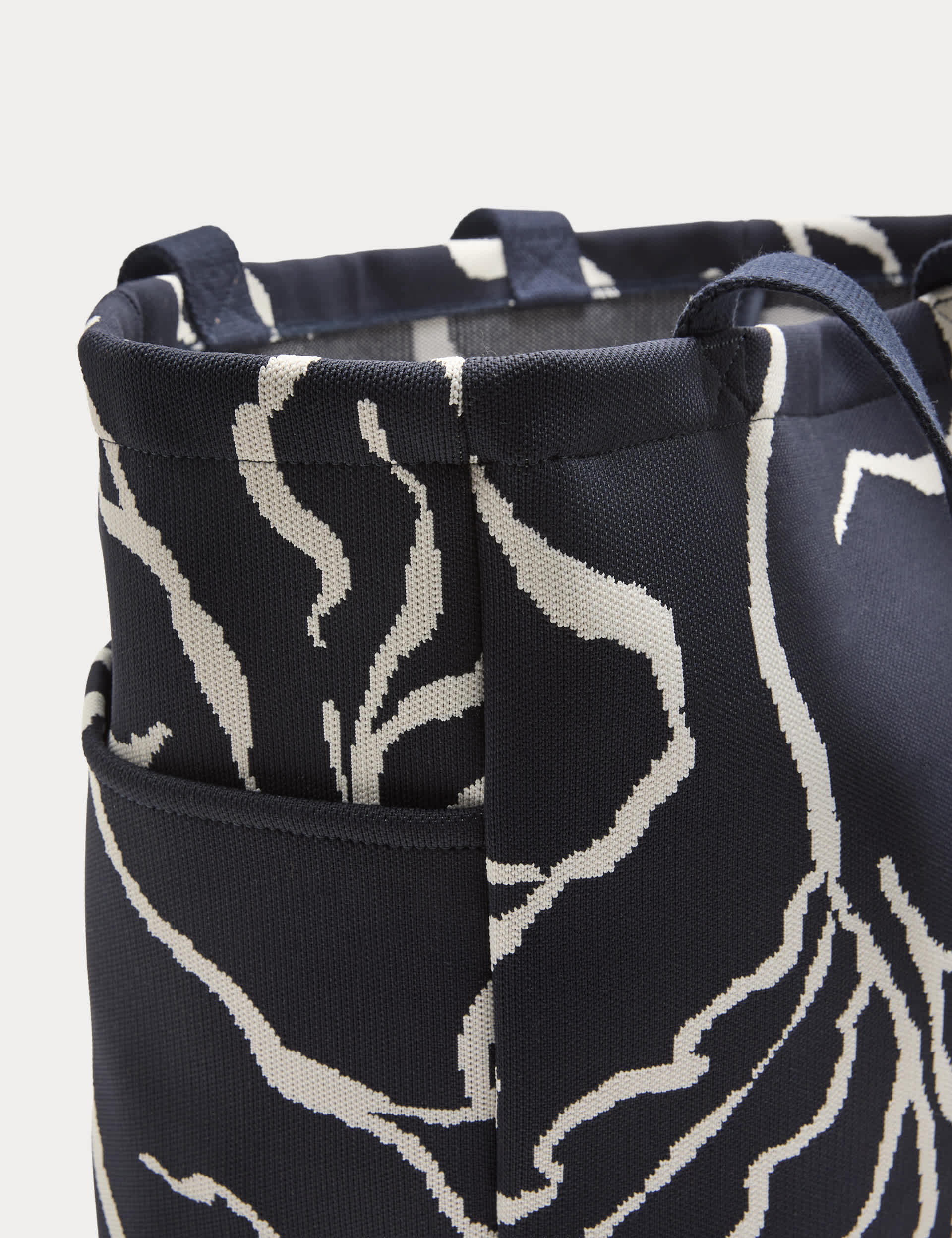 Autograph floral tote bag with zip pocket (British brand)