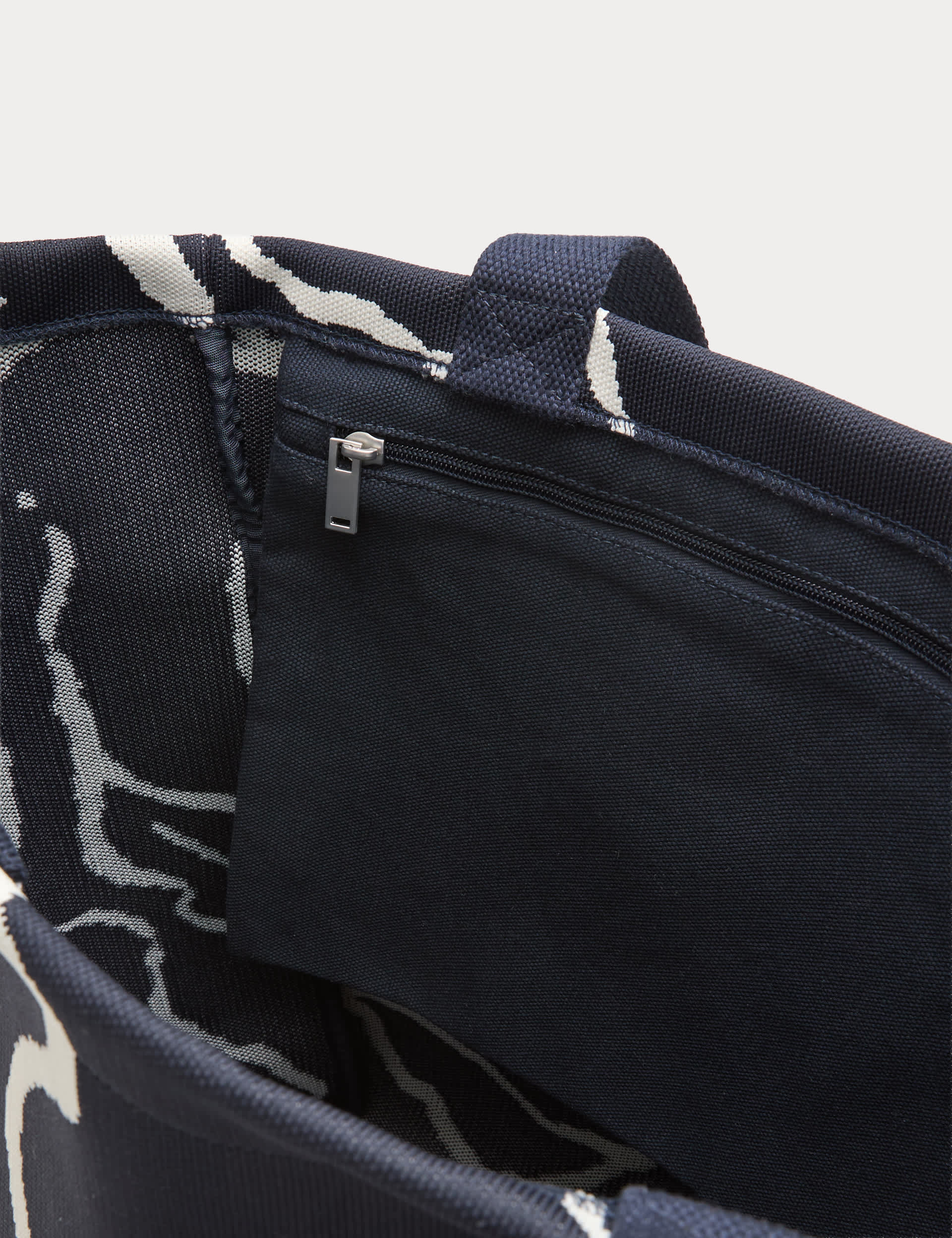 Autograph floral tote bag with zip pocket (British brand)