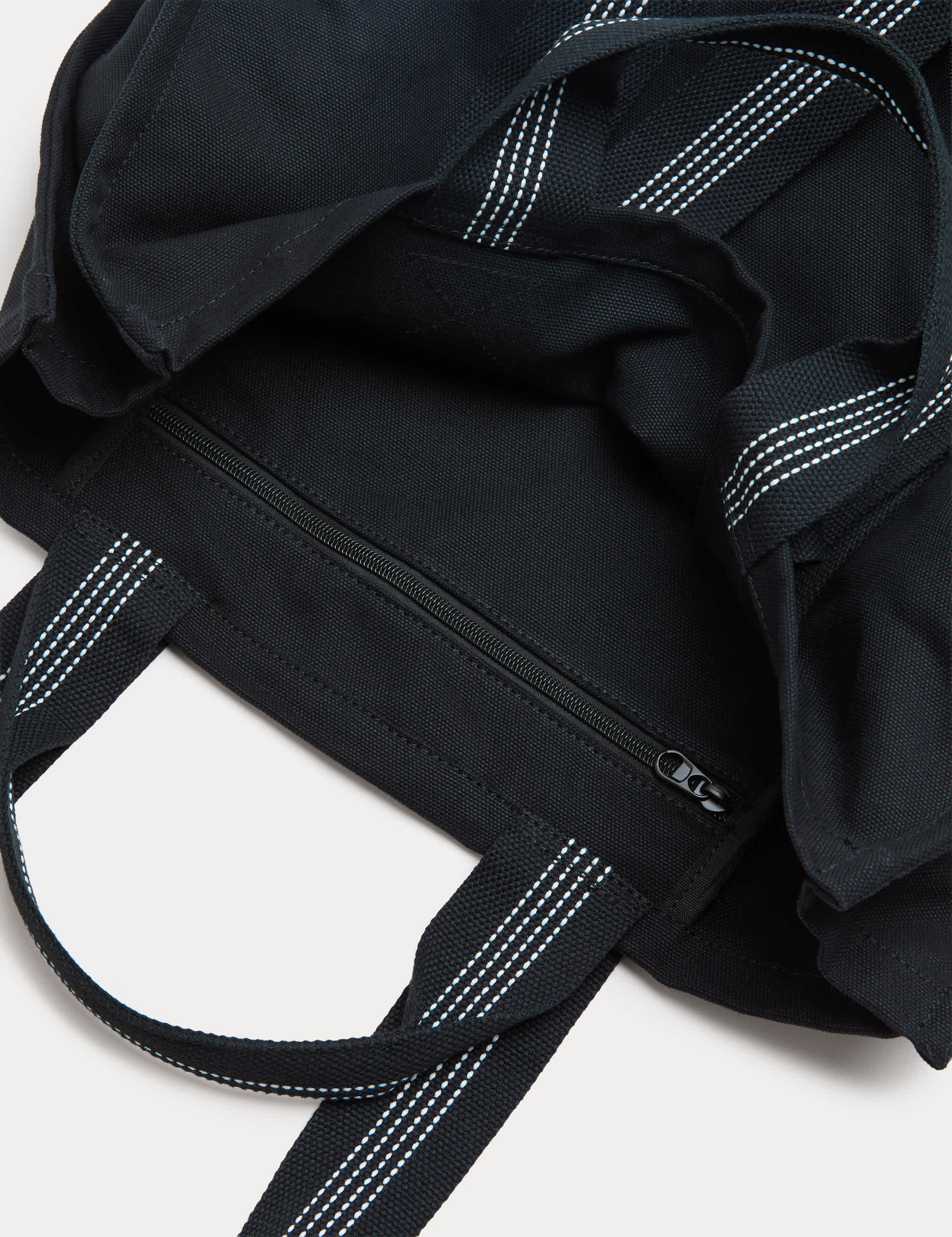 M&S canvas tote bag with internal zip pocket (British brand)