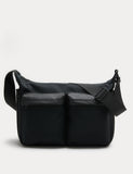 M&S Autograph adjustable messenger bag faux leather - British product