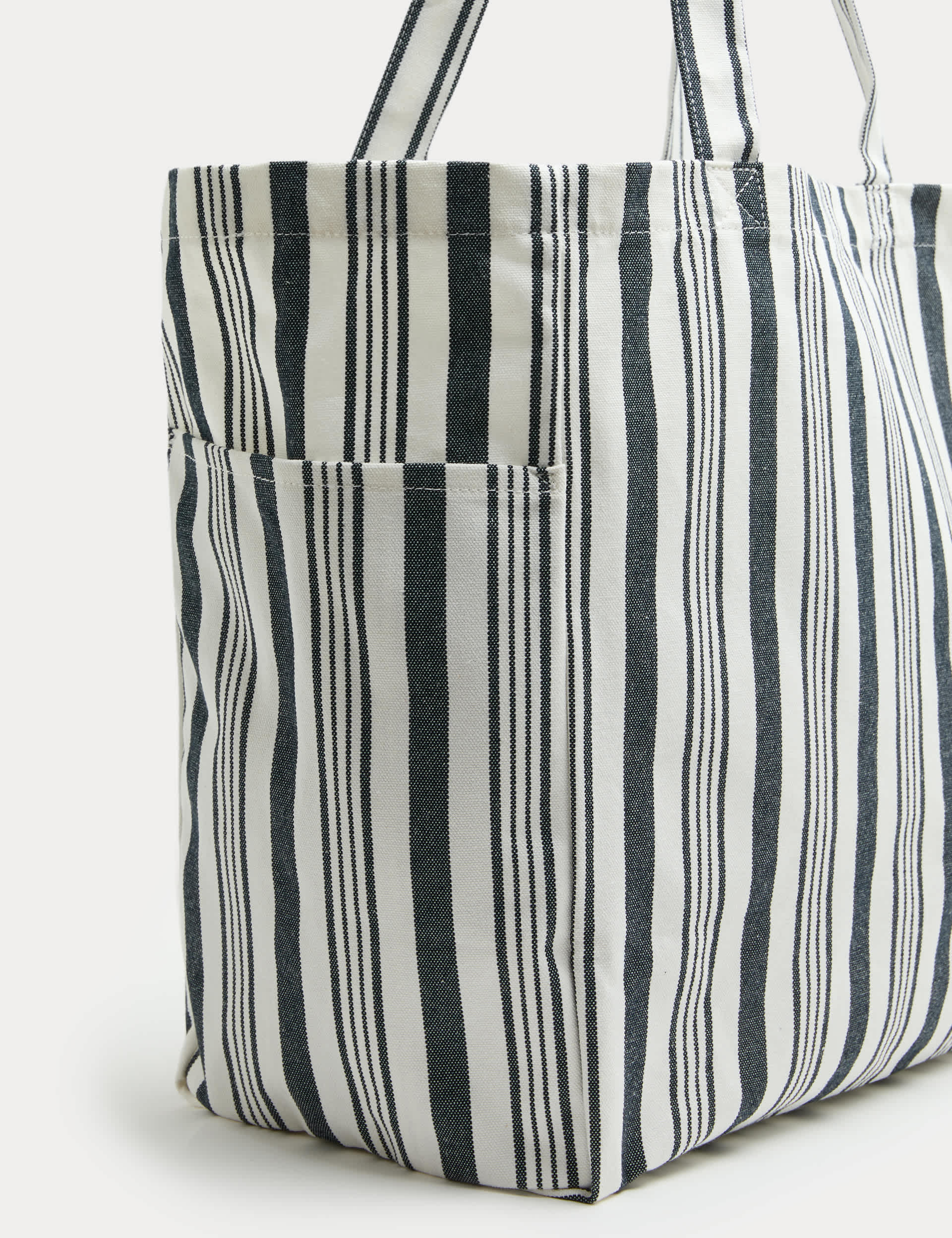 M&S Canvas Striped Shopper Bag, UK version