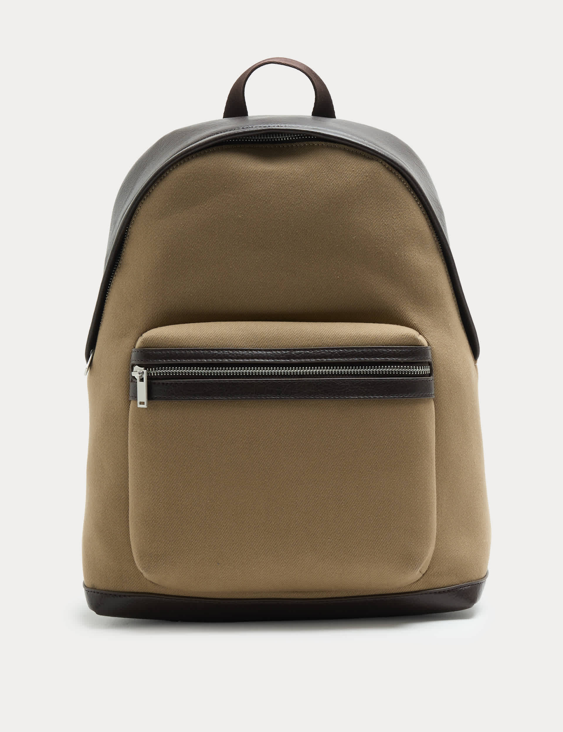 M&S Textured Twill Mix Backpack in cotton and polyurethane, British brand