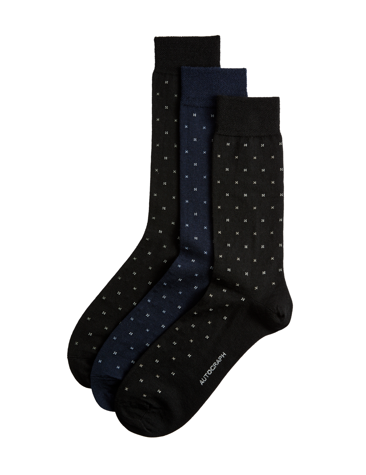 Autograph merino wool socks 3-pack geometric - British product