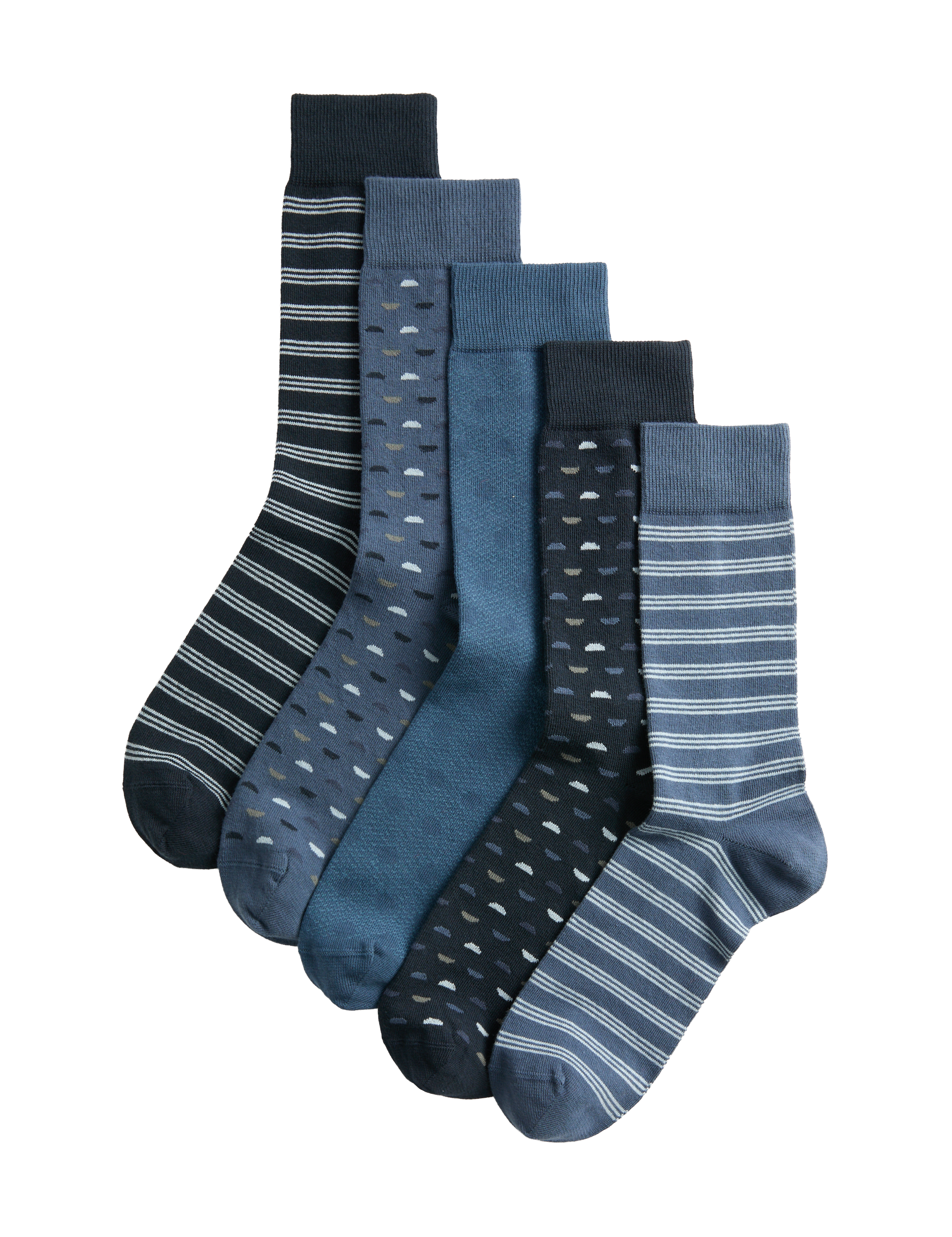 M&S cotton rich geometric socks 5 pack (British brand)